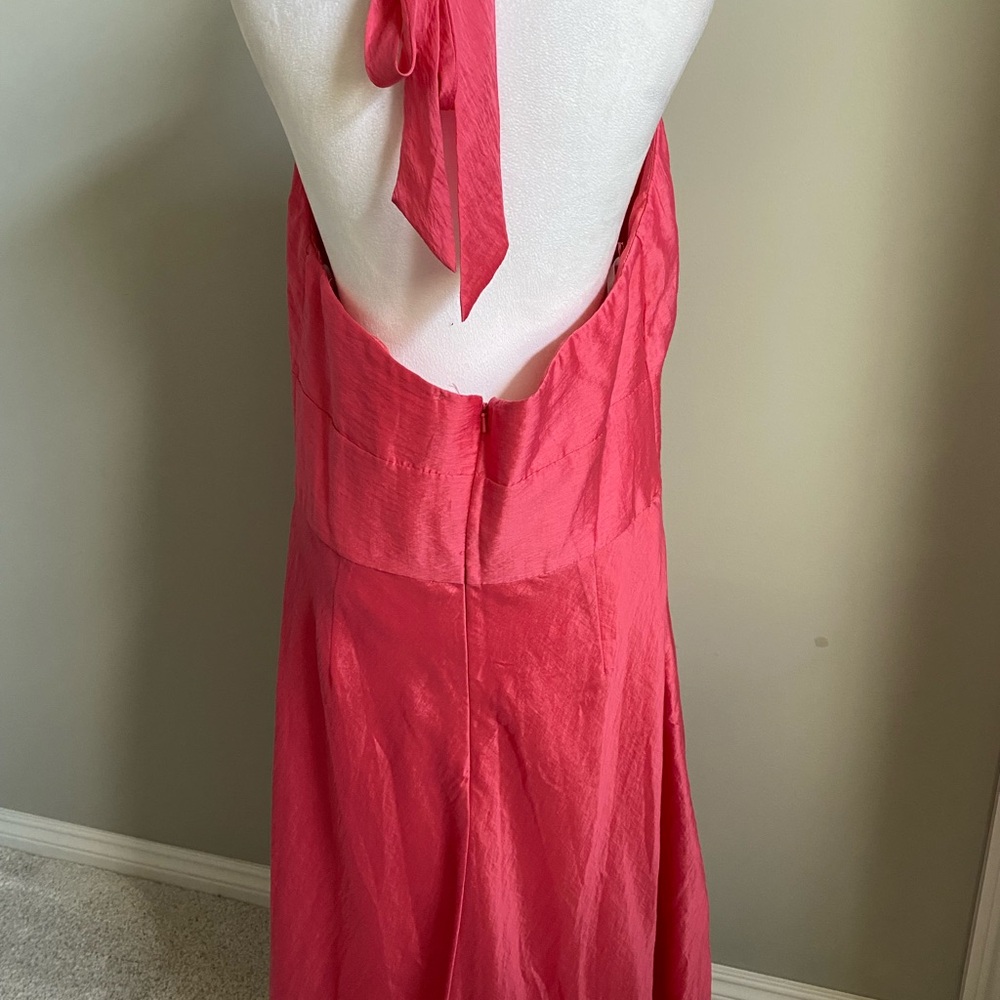Wtoo by Watters & Watters Coral Halter Pink Dress - Picture 4 of 8